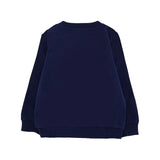 Moschino Kids Felpa Girocollo Blu Navy con Logo per Neonati