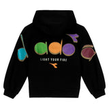 Diadora Kids Black Sweatshirt with Logo Print for Children