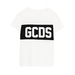 GCDS Kids T-shirt Bianca con Banda Logo