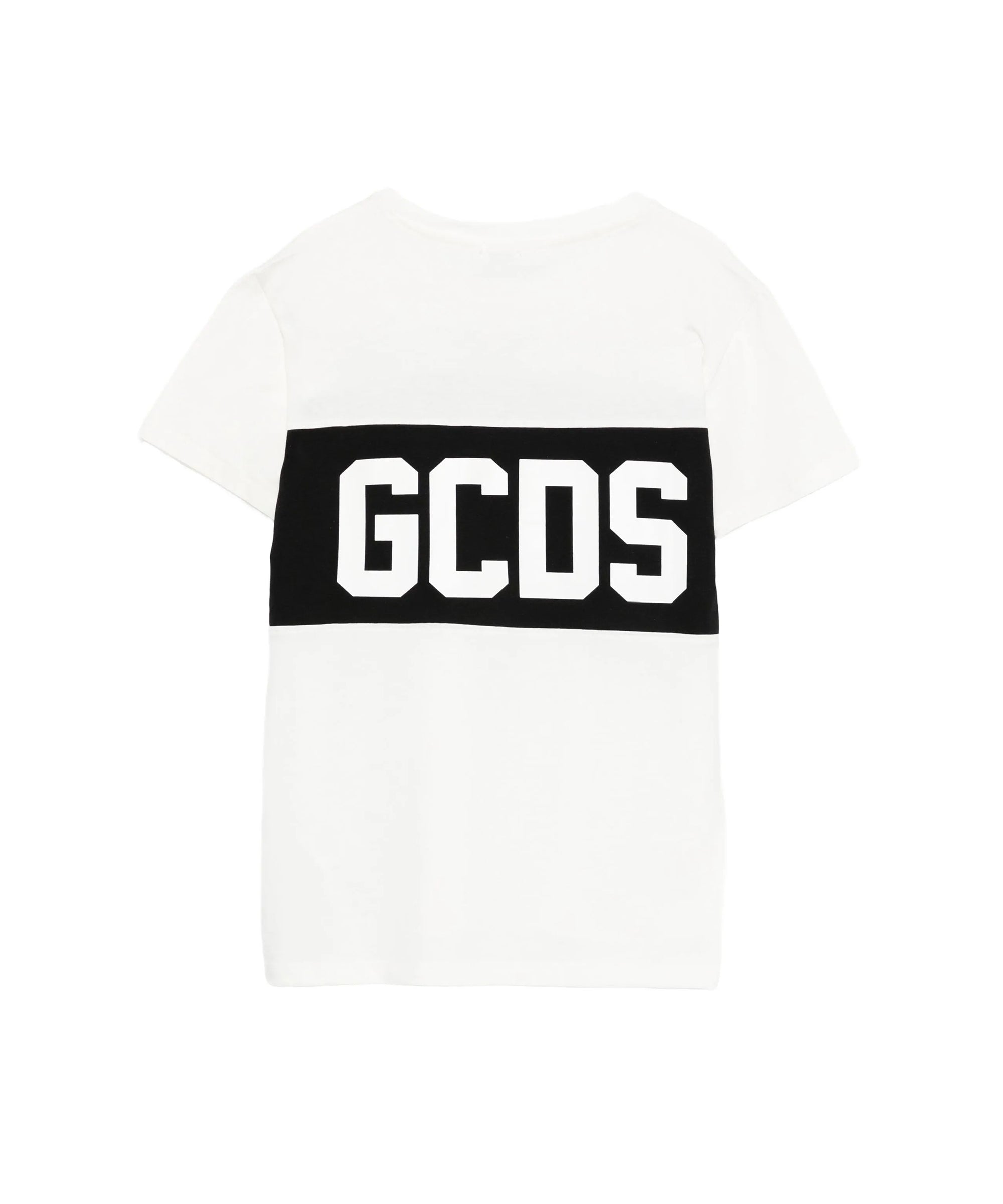 GCDS Kids T-shirt Bianca con Banda Logo