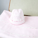 Deolinda Completo Rosa con Ricami per Neonate