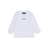 Dsquared2 Kids T-shirt Bianca con Logo per Neonati