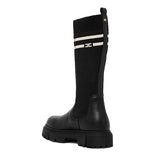 Elisabetta Franchi La Mia Bambina Stivali Neri con Logo per Bambine