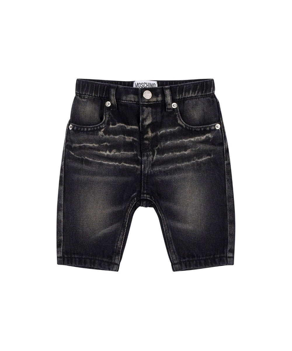 Moschino Kids Jeans Neri per Neonati