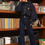 Elisabetta Franchi My Little Girl Jeans Denim Blue for Girls