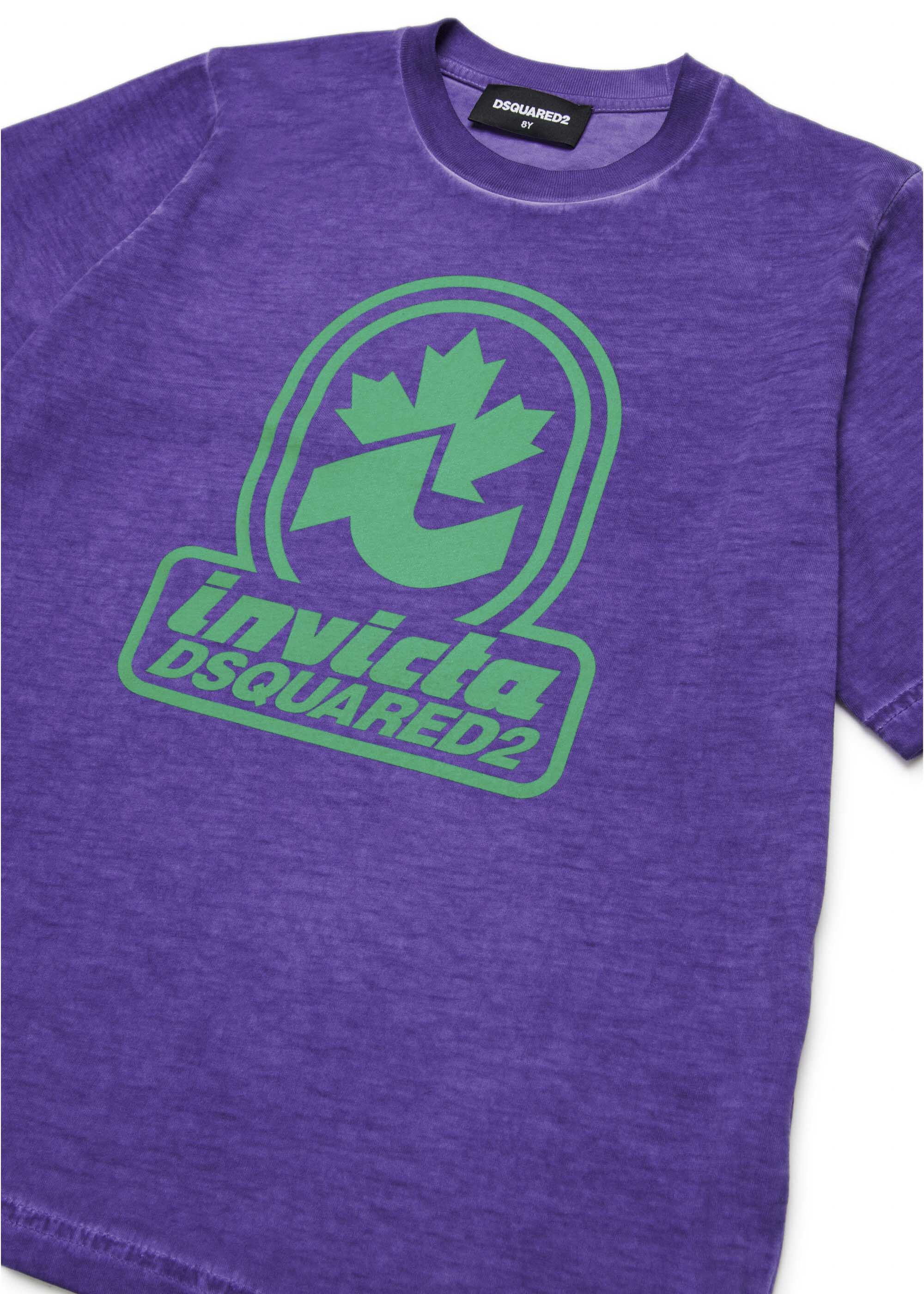 Dsquared2 Kids T-shirt Viola D2xInvicta per Bambini