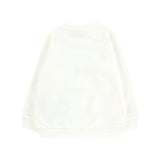 Moschino Kids Felpa Panna Girocollo con Teddy per neonate