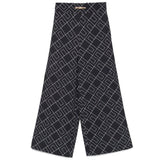 Elisabetta Franchi La Mia Bambina Pantaloni Neri con Logo Geometrico per Bambine