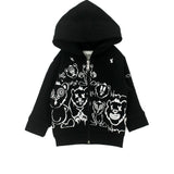 Iceberg Kids Felpa con Cappuccio Nera con Stampa per Neonati