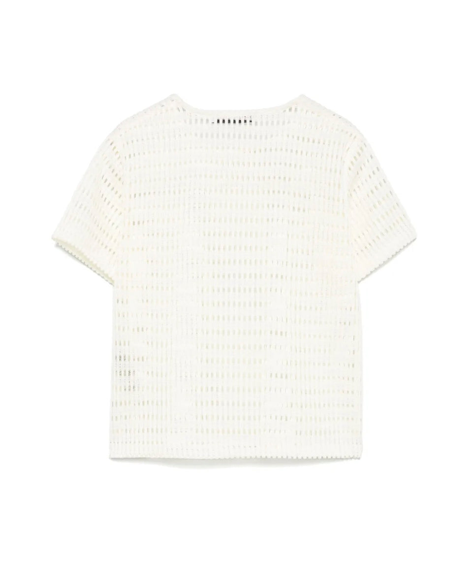 I'm Brian T-shirt Panna Traforata per Bambini