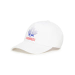 Dsquared2 Kids Cappello Bianco con Decoro Leaf per Bambine