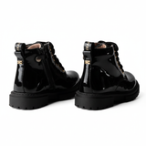 Elisabetta Franchi La Mia Bambina Anfibi Nero Lucido per Bambine