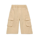 Diesel Kids Pantaloni Beige Cargo con Logo per Neonati