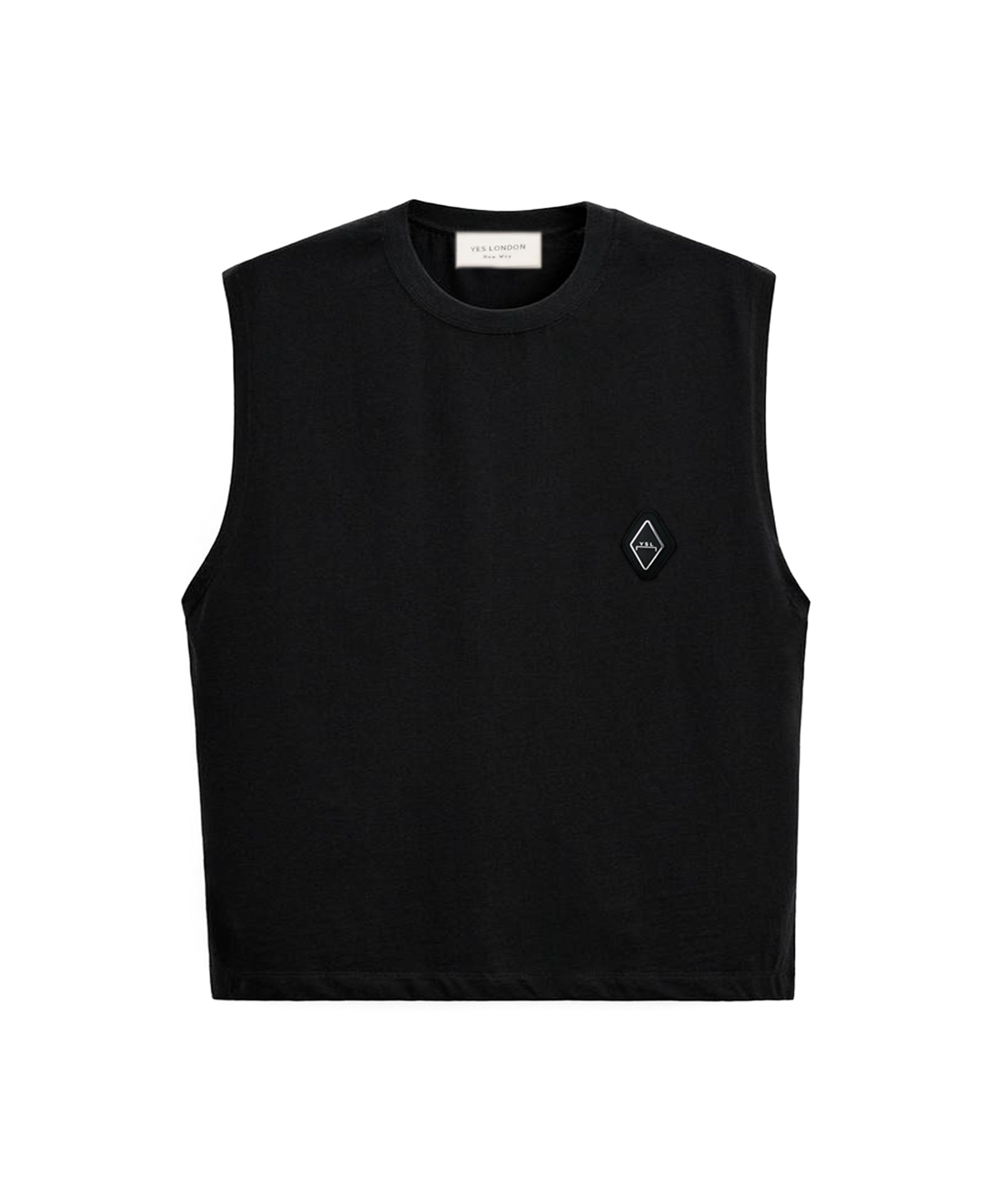 Yes London Canotta Nera con Logo per Bambini