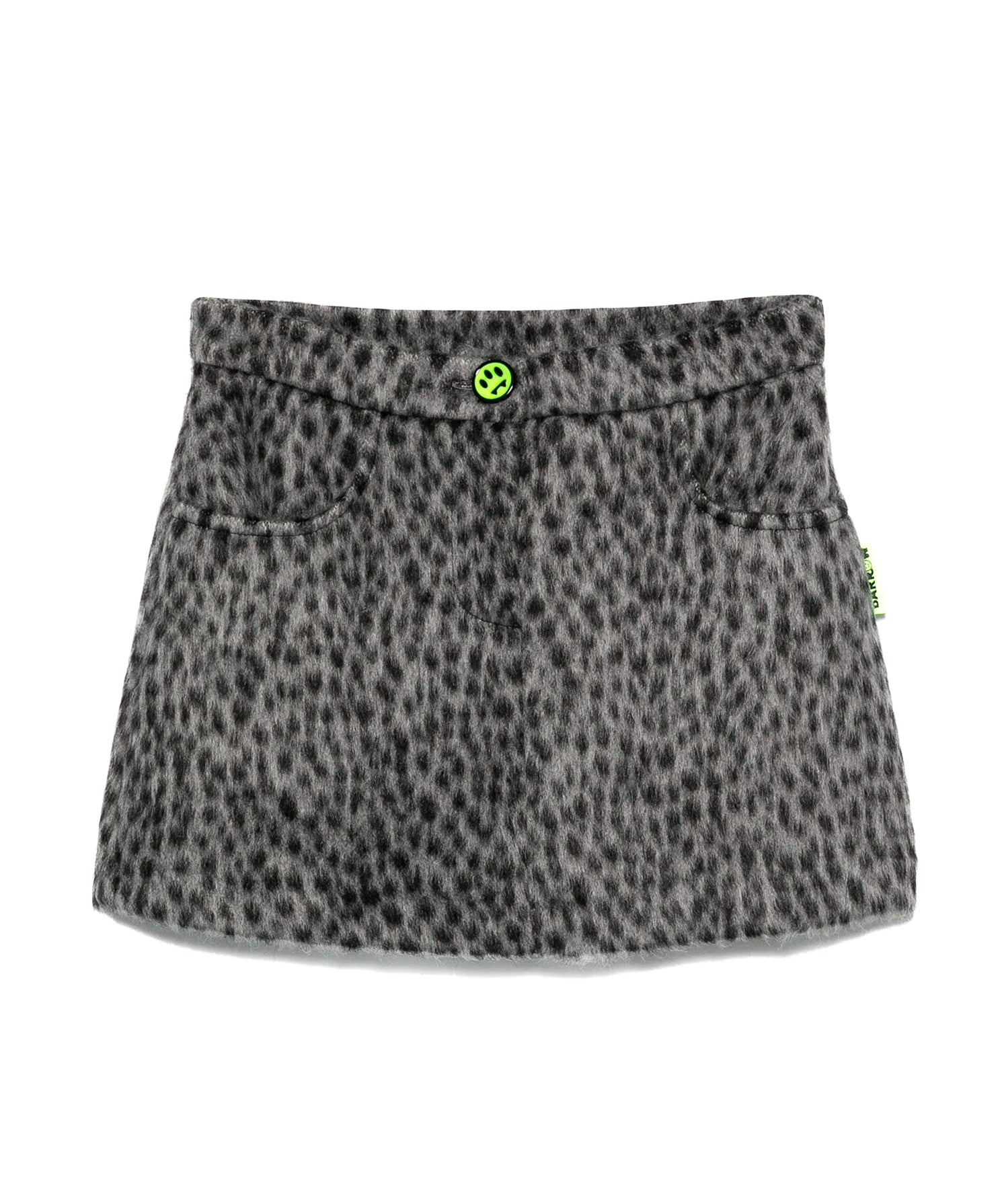 Barrow Kids Gonna Grigia Maculato con Bottone Logo a Contrasto per Bambine