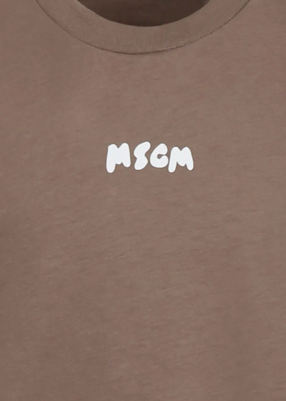 MSGM Kids Canotta Marrone con Stampa per Bambini dettaglio