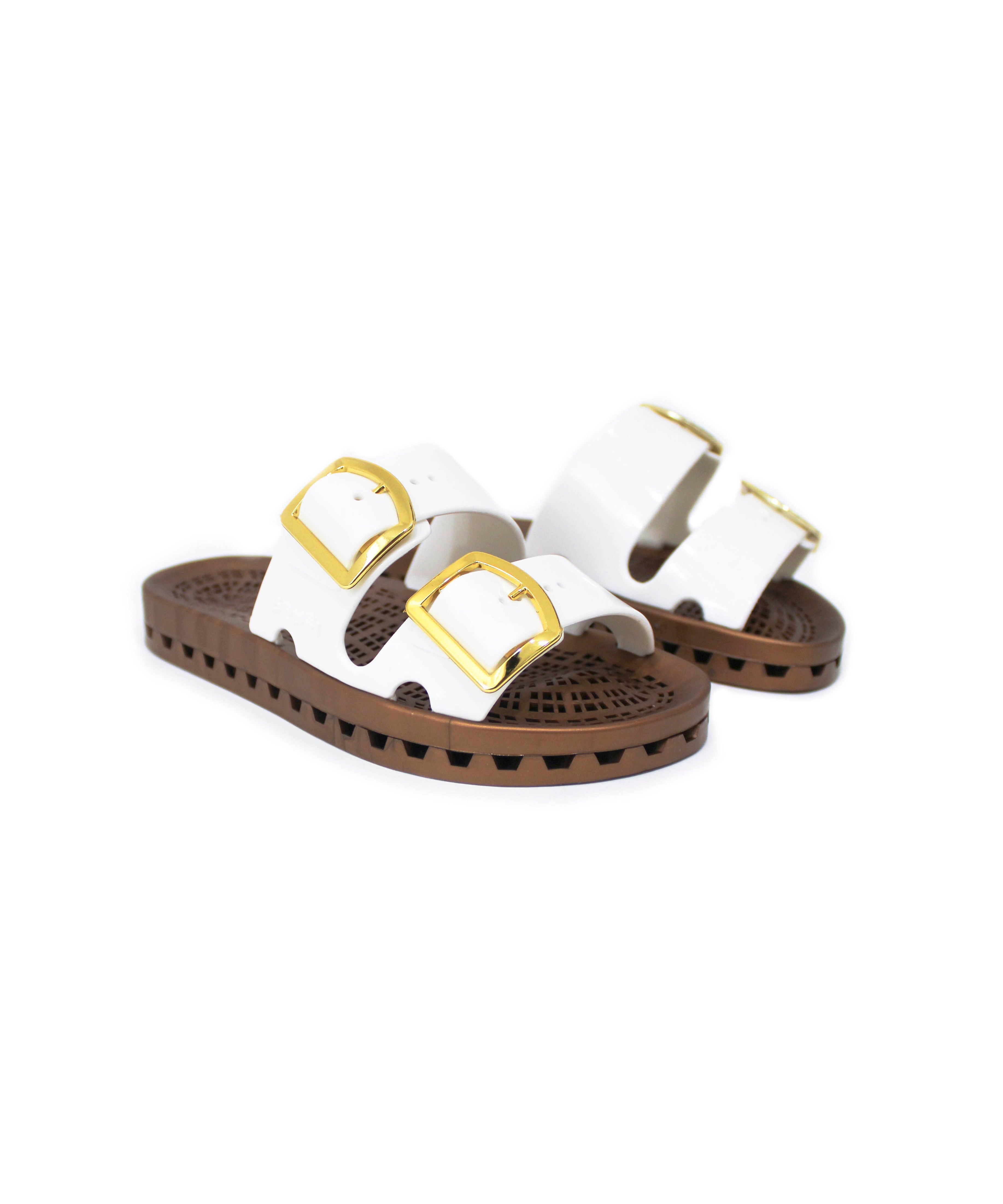 Sensi Kids Prestige Sandalo Bianco Doppia Fascia per Bambini (fronte)