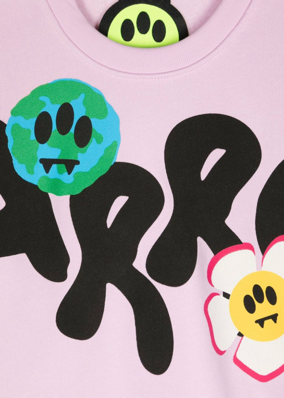 Barrow Kids Felpa Rosa con Stampa Logo per Bambine (dettaglio)