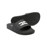 Elisabetta Franchi La Mia Bambina Ciabatta Nera con Logo Jacquard