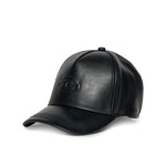 Diesel Kids Cappello Nero in Simil Pelle con Oval D
