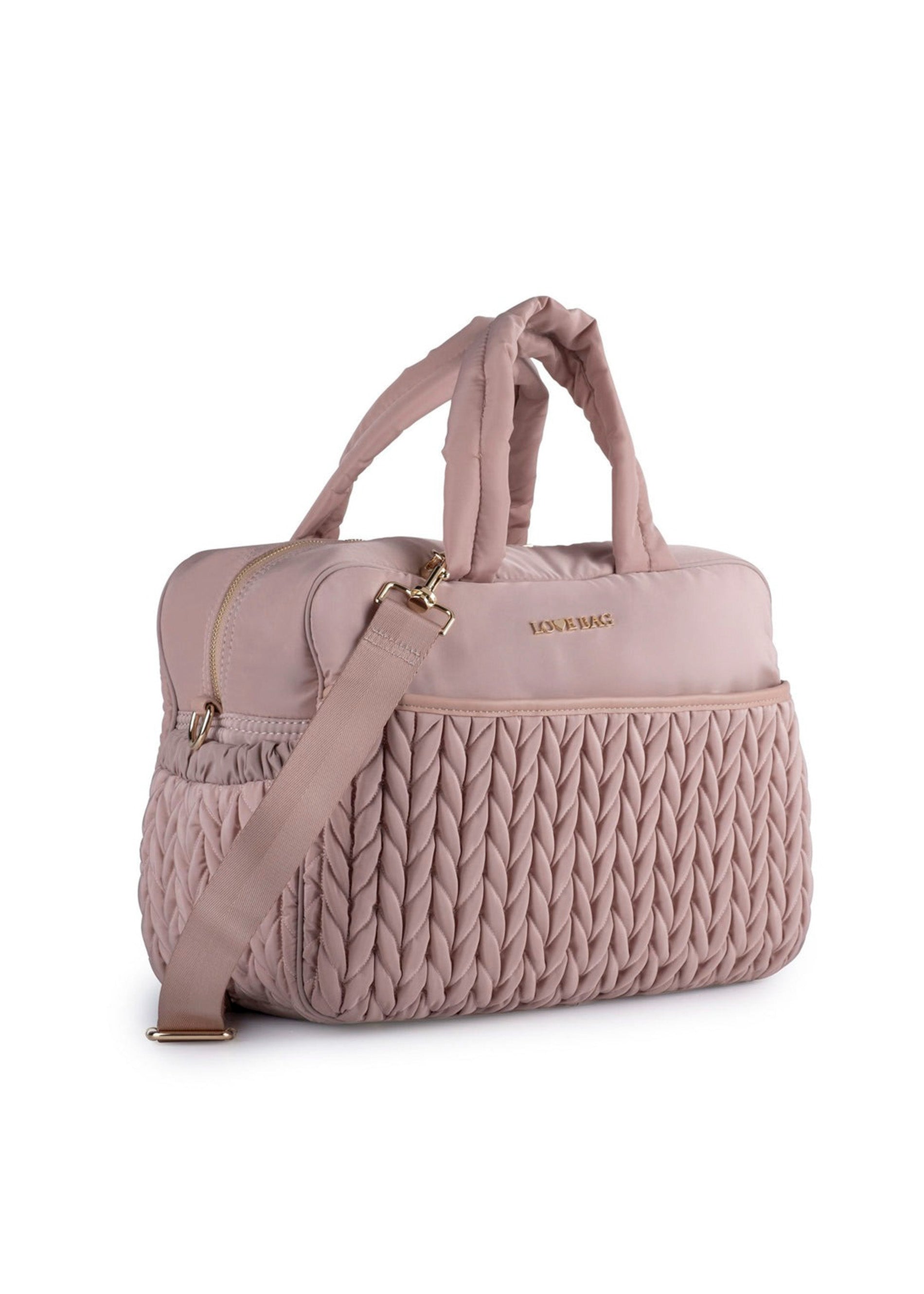 Love Bag Borsa Mamma 48 Ore Rosa Intrecciata