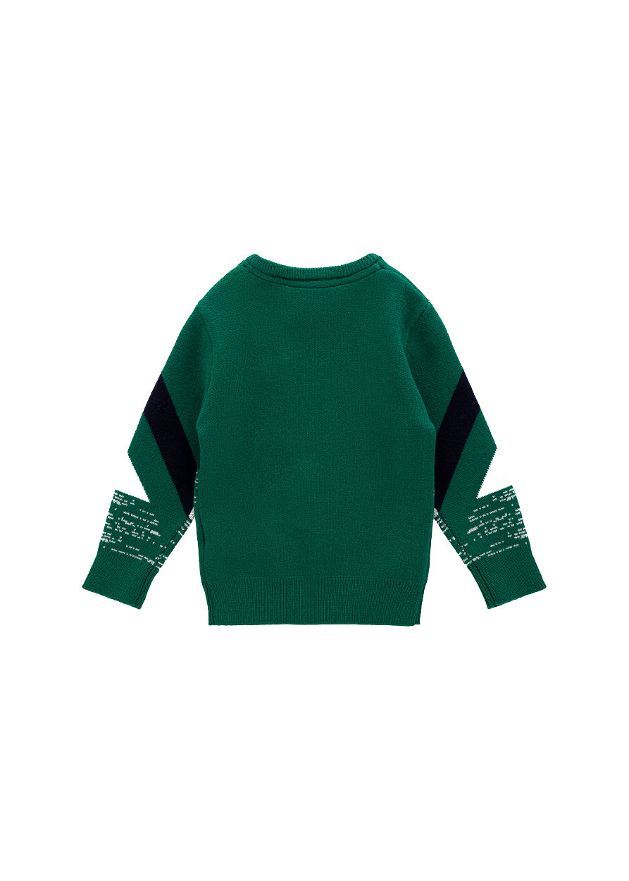 Iceberg Kids Maglione Petrolio con Logo per Neonati (retro)