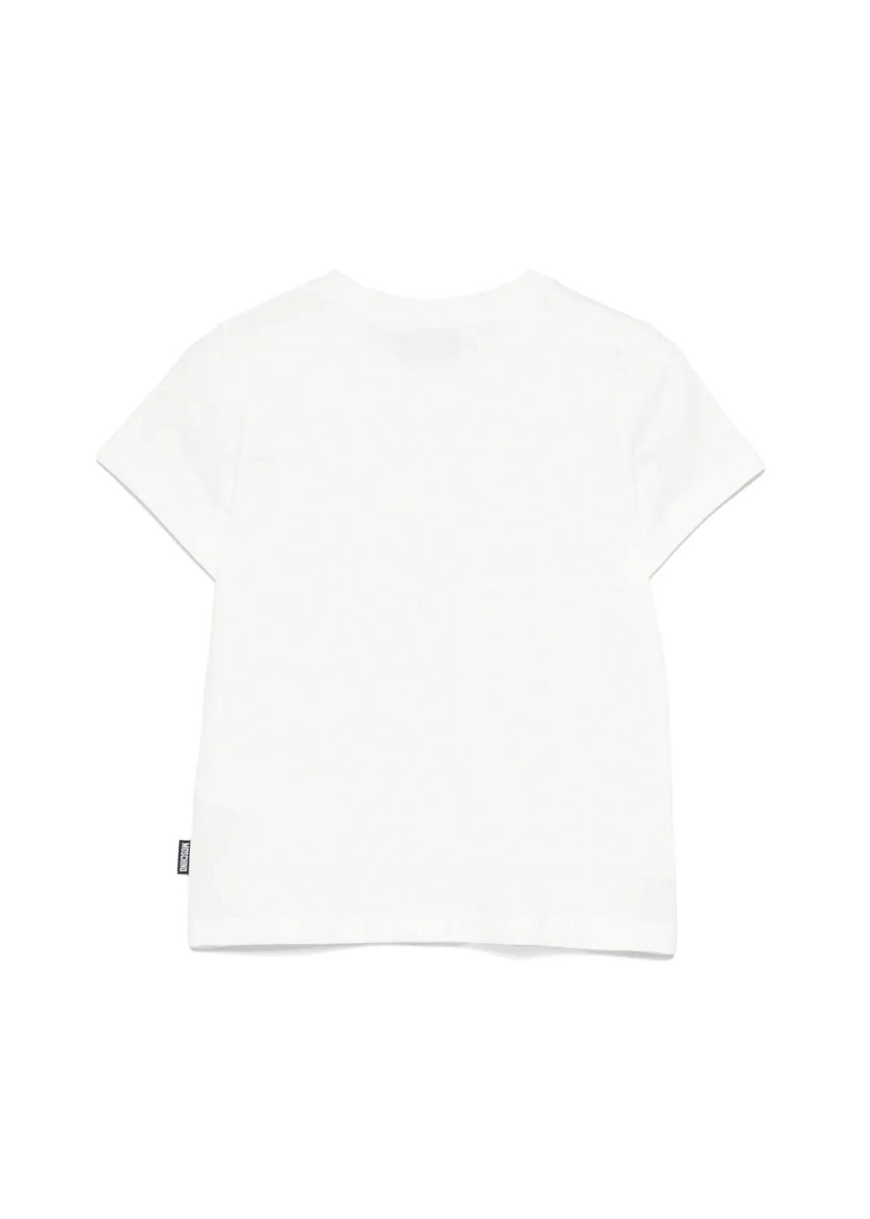 Moschino Kids T-Shirt Panna con Ricamo Teddy per Bambini