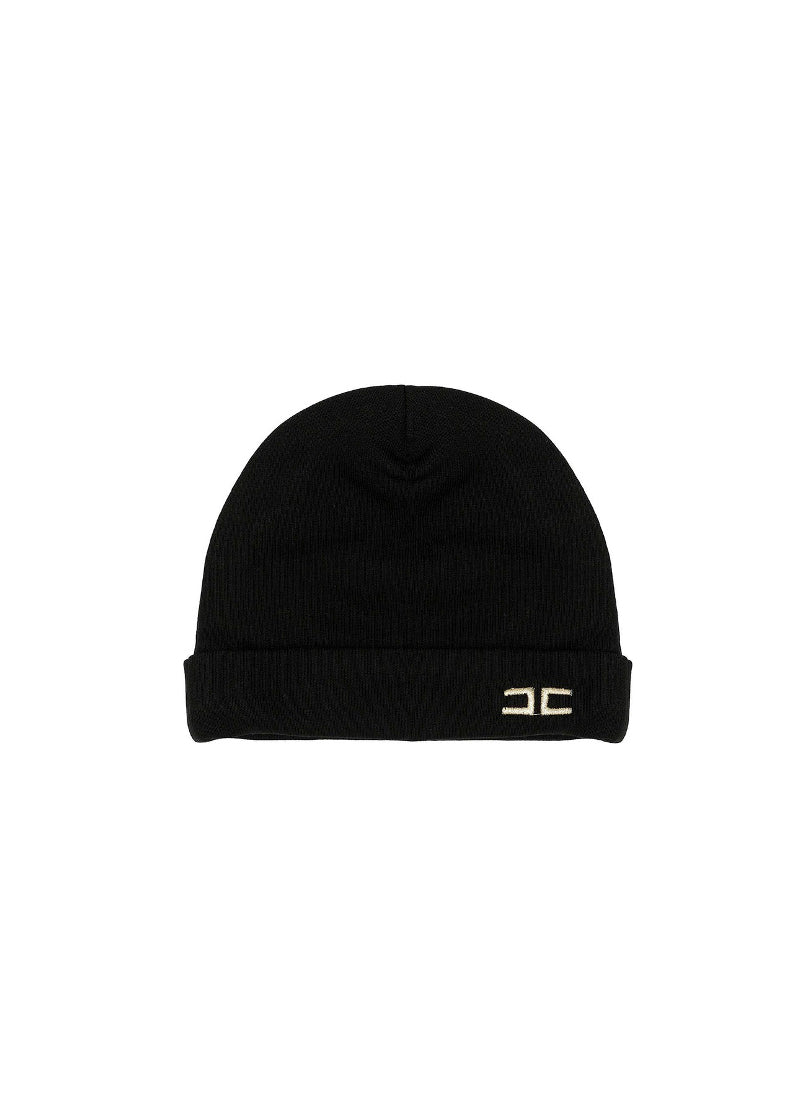 Elisabetta Franchi La Mia Bambina Cappellino Nero con Logo
