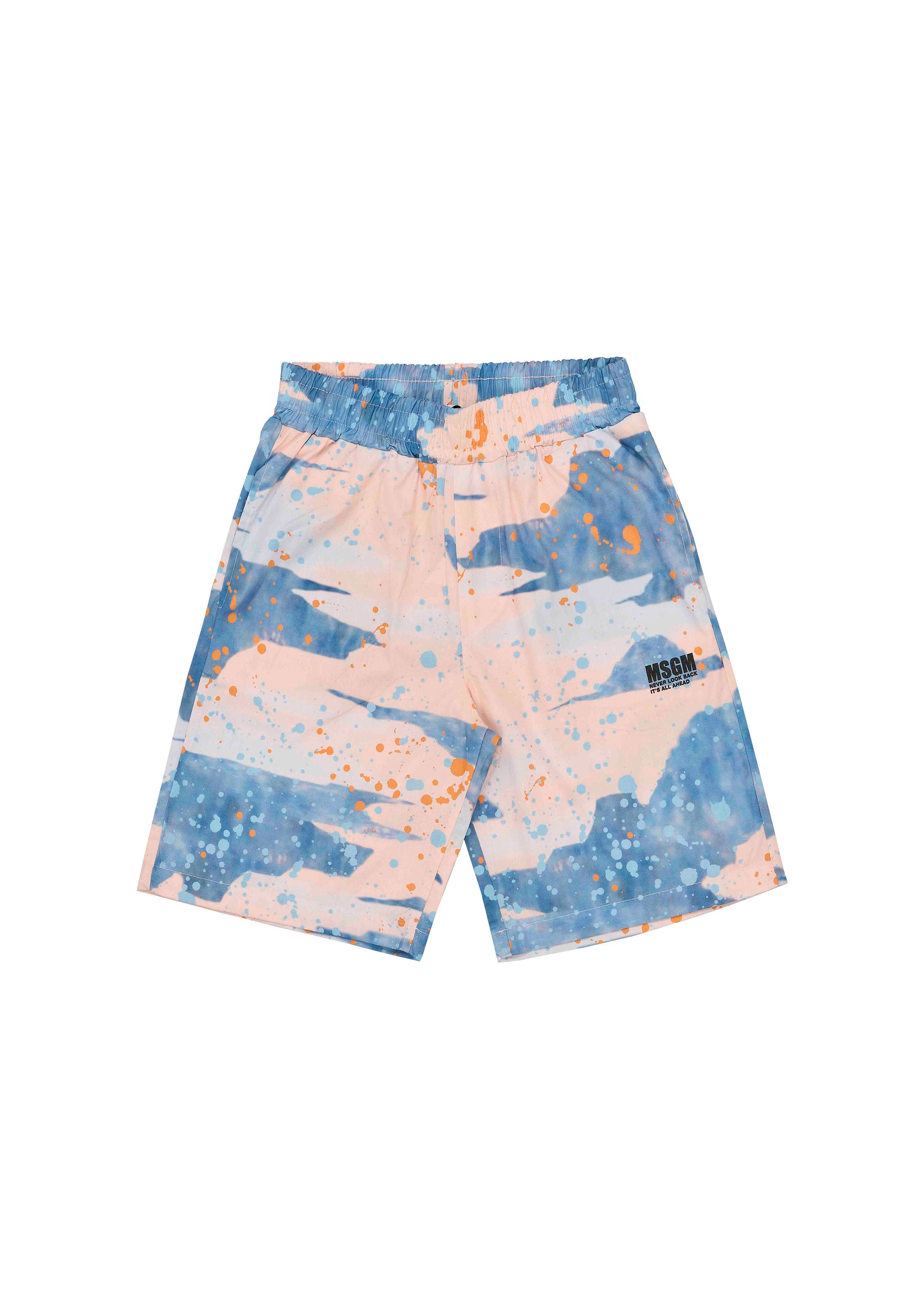 MSGM Kids Bermuda Paint Effect per Bambini