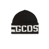 Gcds Kids Cappello Beanie Nero in Lana