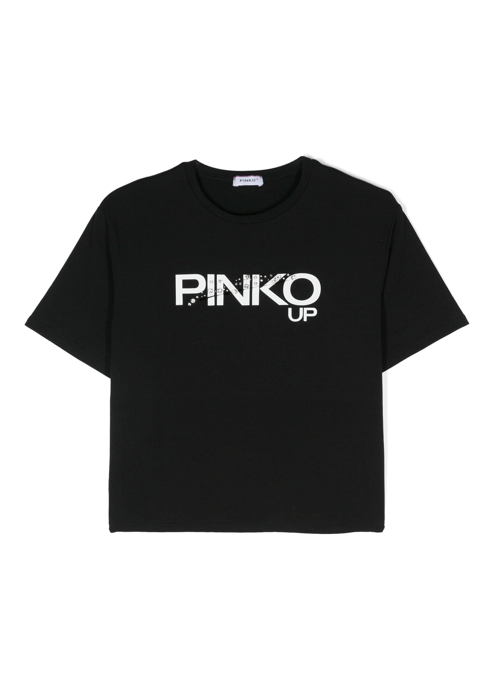 Pinko Kids T-shirt Nera con Stampa Logo