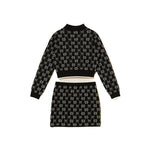 Twinset Kids Maglia e Gonna Jacquard con Oval T per Bambine