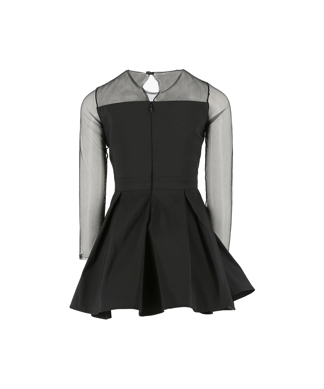 Elisabetta Franchi La Mia Bambina Abito Nero con Logo Geometrico per Bambine