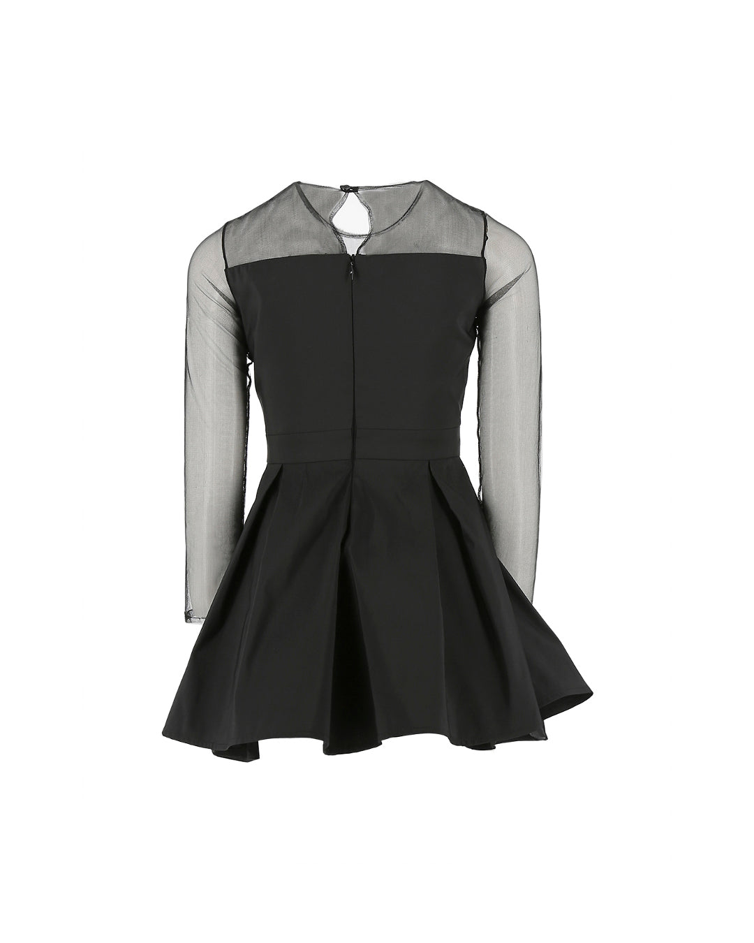 Elisabetta Franchi La Mia Bambina Abito Nero con Logo Geometrico per Bambine