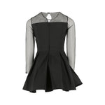 Elisabetta Franchi La Mia Bambina Abito Nero con Logo Geometrico per Bambine