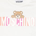 Moschino Kids T-shirt Panna con Stampa Colorful per Neonate