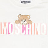 Moschino Kids T-shirt Panna con Stampa Colorful per Neonate