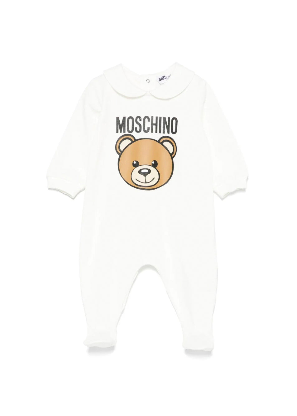Moschino Kids Tutina Panna con Logo Teddy Bear per Neonati