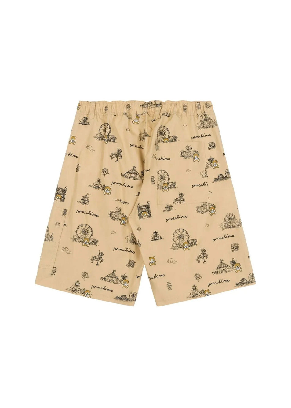 Moschino Kids Bermuda Beige con Stampa per Bambini