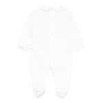 Elisabetta Franchi La Mia Bambina Tutina Panna con Applicazioni Fiori per Neonate