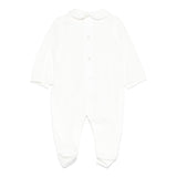 Elisabetta Franchi La Mia Bambina Tutina Panna con Applicazioni Fiori per Neonate