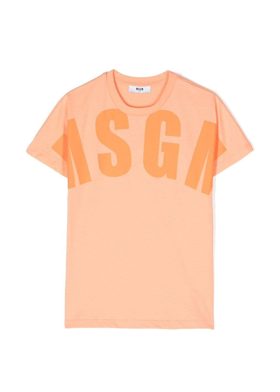 MSGM Kids T-Shirt Pesca con Logo per Bambini