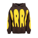 Barrow Kids Felpa con Cappuccio con Maxi Logo Gialla Unisex per Bambini