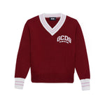 Gcds Kids Maglione Bordaux con Ricamo Logo per Bambine