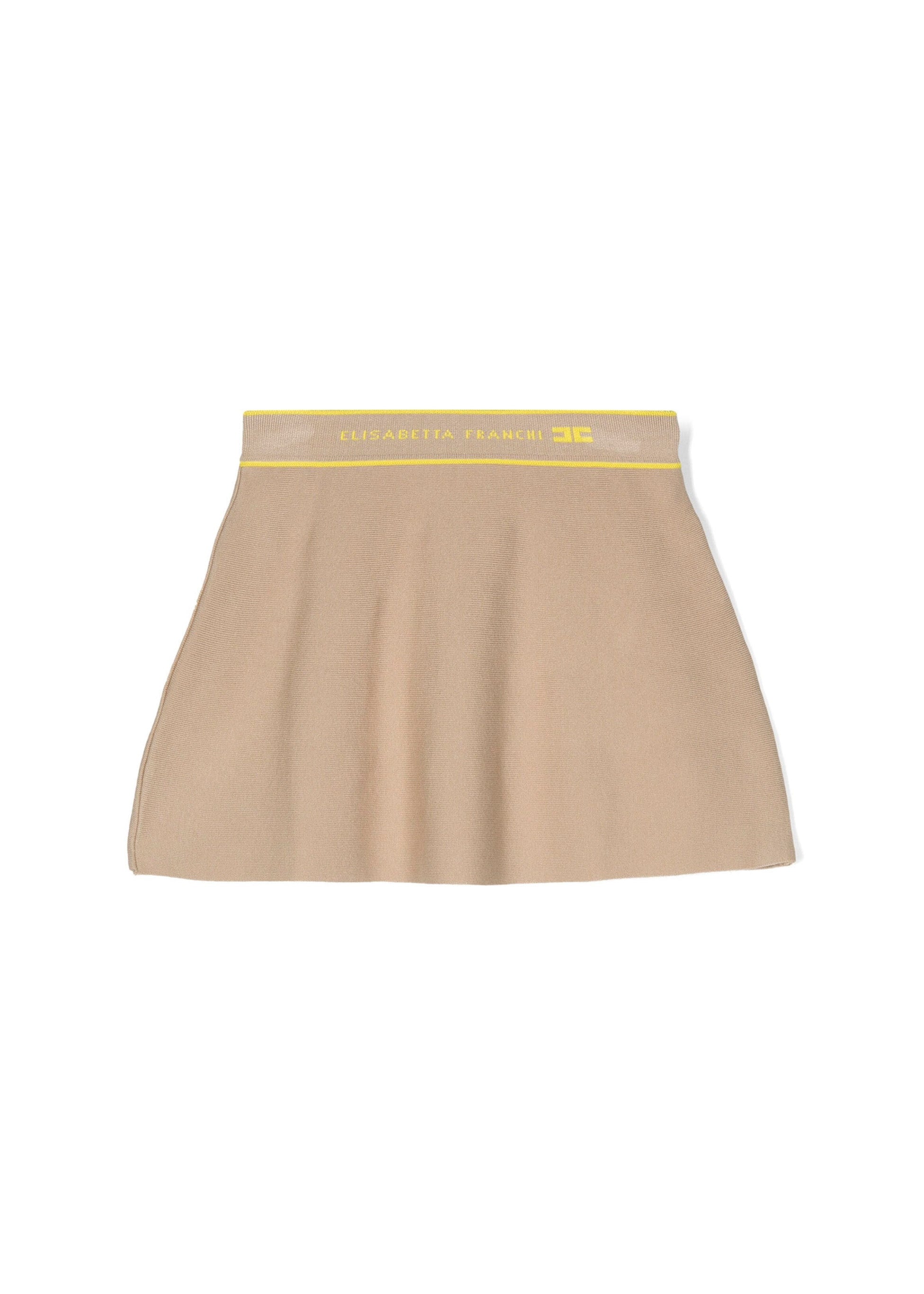 Elisabetta Franchi La Mia Bambina Gonna in Maglia Sabbia/Cedro per Neonate