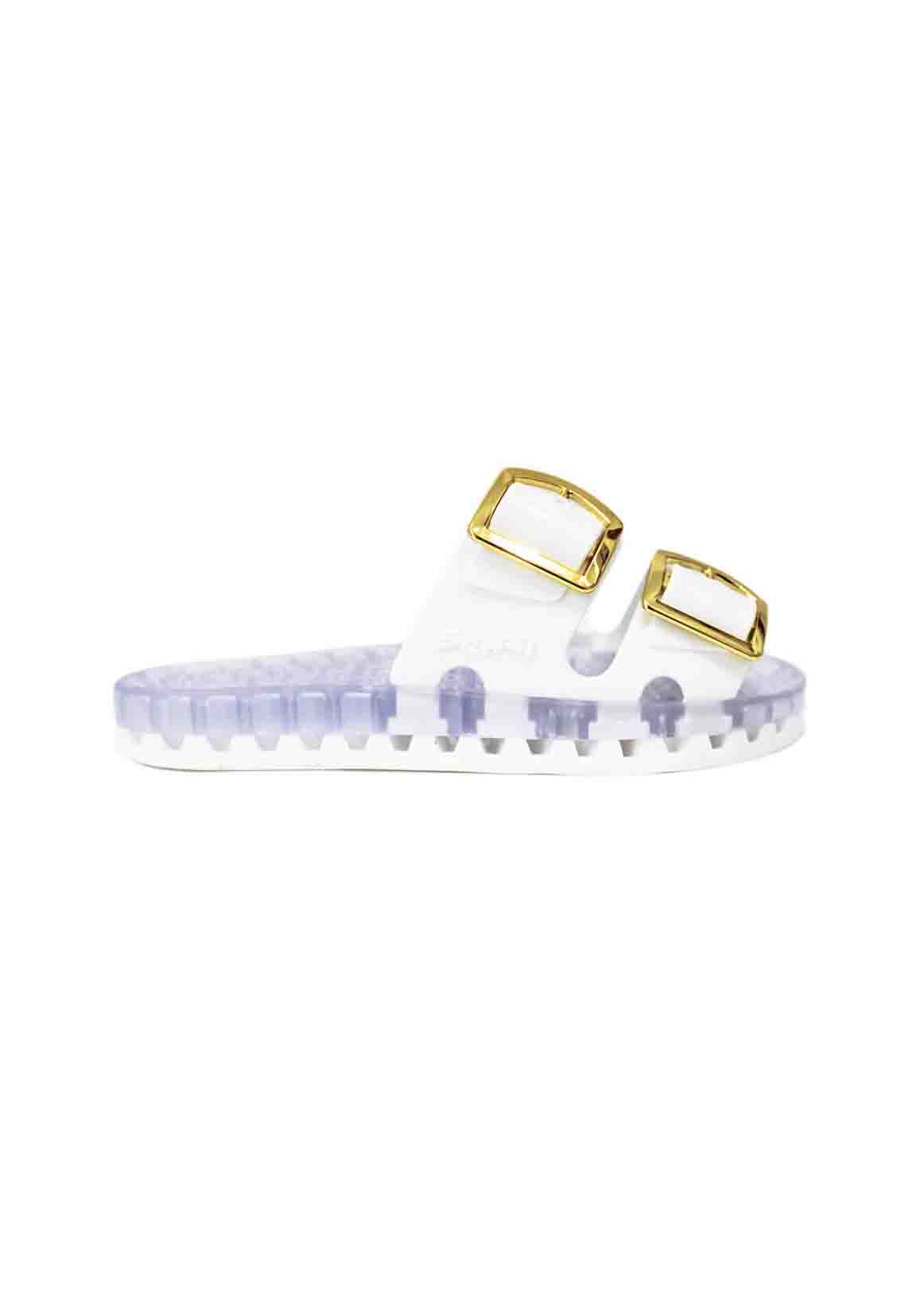 Sensi Kids Flamingo Sandalo Bianco Doppia Fascia per Bambine