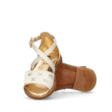 Elisabetta Franchi La Mia Bambina Sandalo Avorio Incrociato con Strass per Neonate