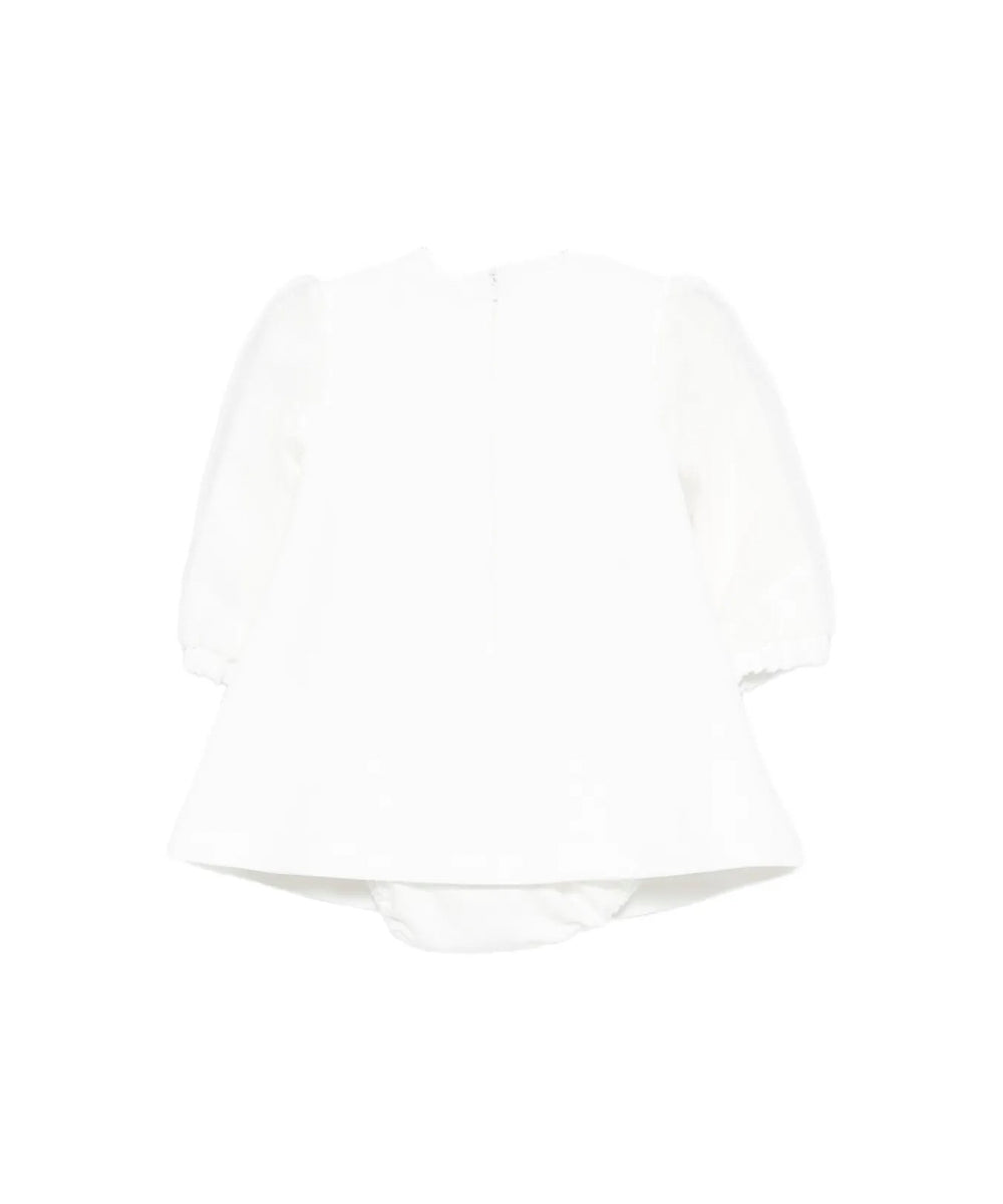 Elisabetta Franchi La Mia Bambina Abito Panna con Fiocco per Neonate