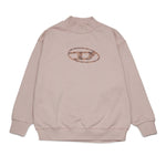 Diesel Kids Felpa Girocollo Rosa con Oval D AR per Bambine
