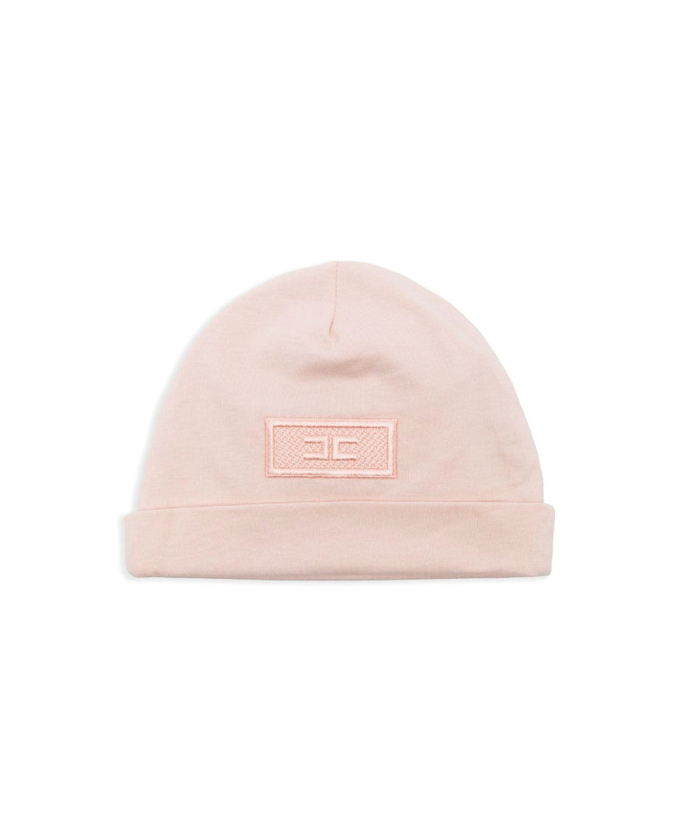 Elisabetta Franchi La Mia Bambina Cappello Rosa con Logo per Neonate